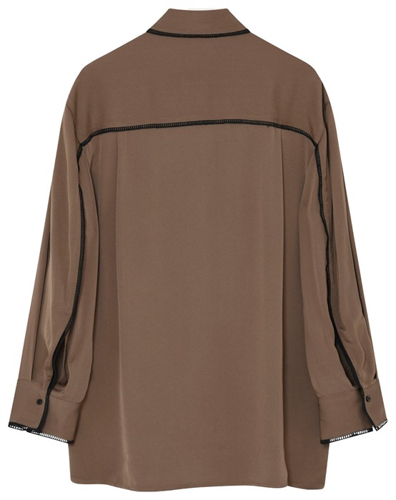 Olenna Matte Crepe Skjorte - Capers